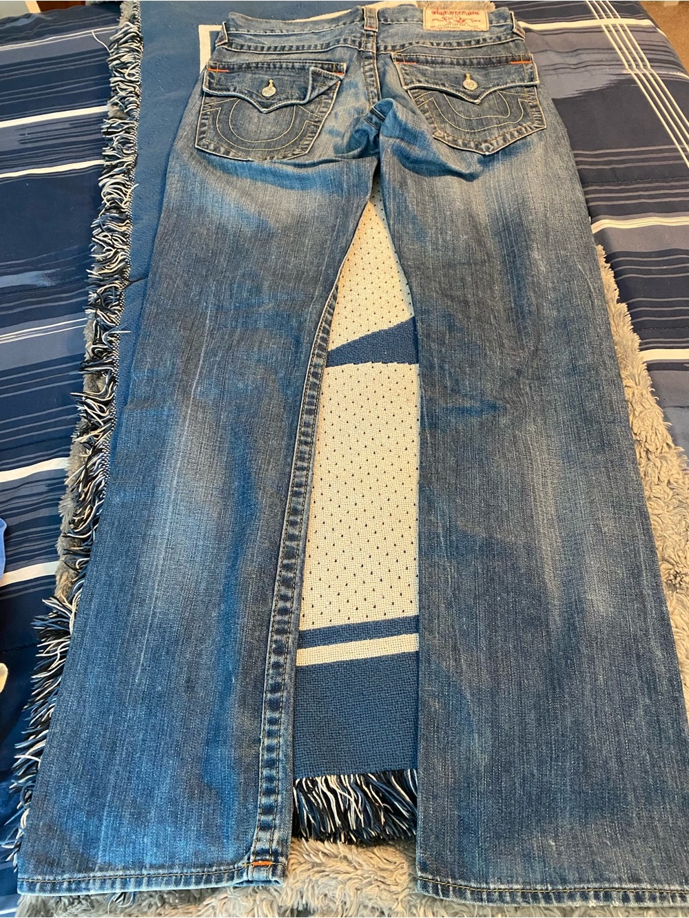 True Religion World Tour Section Straight Jeans Men’s 31 Denim - Picture 6 of 11